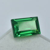 Green Garnet 9.95 Ct Natural Loose Gemstone Extremely Rare Emerald Cut CERTIFIED